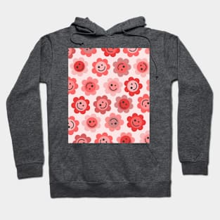 Pinker Pink Flower Happy Faces Hoodie